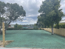 Large residential lawn just sprayed - This had a sprinkler system set up to water the lawn and the results were amazing!