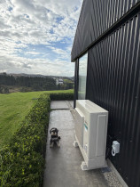 Nice tidy outdoor unit of the 10kw Fujitsu - Tidy external unit at the Wainui install of the ASTH34KMCD