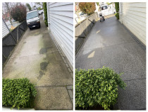 Driveway Pressure Wash Before & After - Here we go, showing the differences on this driveway. 
An other happy client!