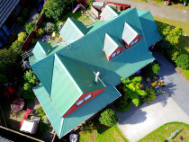 Permanent green A-Frame roof