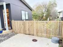 1.2m high timber batten fence & Gate