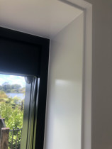 Residential New Alteration 63sqm - sray finished ceilings, door frames, window frames and skirtings - Window liner detail