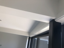 Residential New Alteration 63sqm - spray finished ceilings, door frames, window frames and skirtings - Ranch slider frame - pole to frame detail