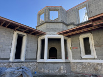 Turrets, bay windows and stonework