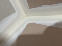 Square stop and corner - Giving it a nice angle cut to have a nice flat finish