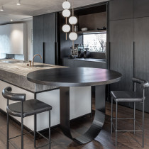 Curved table base for interior designer, Sticks + Stones