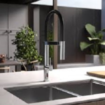 Modern kitchen sink mixer with vege sprayer