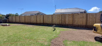 Timber Fence Above a Small Wall - Howick - Replaced existing rotten fence with a new one slightly higher for more privacy.