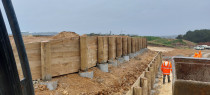 Double Wall - Hobsonville - A double wall to support the Te Kori Baseball Diamond in Hobsonville