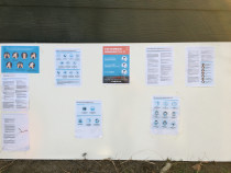Covid 19 Site Board - Adhering to Covid 19 Levels 2 and 3 Protocols on work sites
