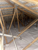 Polyester ceiling insulation