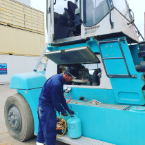 Forklift air-conditioning repair by Kool Tech Refrigeration Ltd