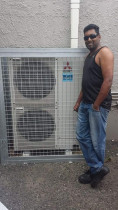 Airconditioning being repaired by Kool Tech Refrigeration Ltd - This unit being repaired after a hot day struggle.