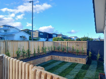 Full front garden transformation - Law landscapes completed this full front garden transformation which was just a sloping weedy bank