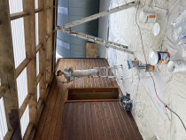 Staining Cedar in Kumeu - Staining the exterior of a new cedar home.