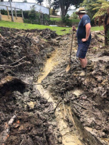 Draining a spring Cockle Bay