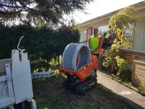 Concrete Soak Ring being transported in to restricted site Pakuranga