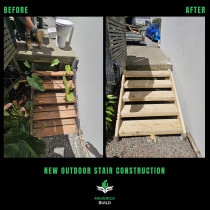 New outdoor stair construction