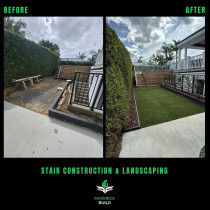 New stair construction & landscaping