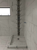Tile shower base