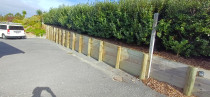 Retaining wall - During