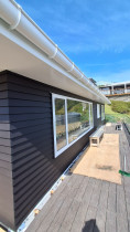 Painting the weatherboard and soffits  (after)