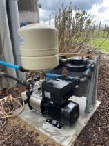 Client upgraded to the Trevoli CMB8-72 2.2kW Variable Speed Stainless Steel Multistage Pressure Pump with twin filters - The Trevoli CMB8 has a Variable Speed Controller thats Adjusts pump speed based on demand, ensuring constant pressure and reducing energy consumption by up to 50%.
It also boosts Soft Start Operation, Preventing water hammer and protecting the plumbing system.