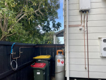 Outdoor Doggy/Kids Shower - Retrofit new outdoor Doggy/kids shower with hose tap, installed for our client on a lovely lifestyle block in Wainui.