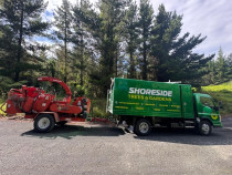 Tree truck and large chipper