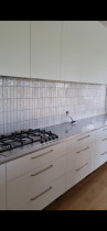 Kitchen splashback - Pink soldier style splashback