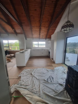 Opua Kitchen Renovation - Start of new kitchen install.