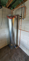 180L Mains Pressure Cylinder. - Low pressure cylinder burst underneath the house so we installed a new system in the back of the garage