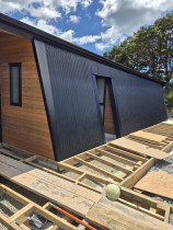 Metal wall cladding - New extension,  Black wall cladding