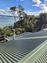 re-roof, conversion from metal tiles - For this reroof we used the colour mist green