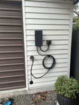 Fast Charger EV Charge station install Upper Hutt. - Telto 7.4Kw fast charger complete with Network cable and CT monitoring.  The garage was not connected to house so cut footpath and ran services underground to the main switchboard as per NZ Standards, In addition the CT monitoring cable, and then new Cat6 cable to clients data hub to ensure App connectivity. Upper Hutt located site.