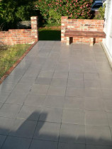 Landscaping by Buildstrong - Recycled brickwork, Tiling and seat