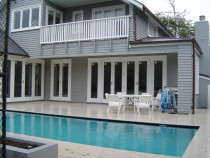 Young Renovations - We performed major renovations/extensions to this house in Epsom, with no area left untouched.
The majority of the timber joinery is new, the area at the left on the ground floor is an extension and also on the far right, along with the new pool.