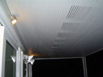 Wood Renovations - Close up view of slatted roof.