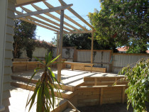 deck & incoporated raised beds - PANNA Woodworks Ltd