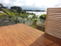 Second floor deck with glass fence-PANNA Woodworks Ltd
