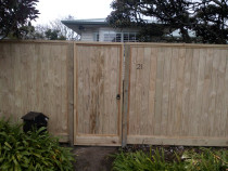 Ship-lap fence with gate - PANNA Woodworks Ltd